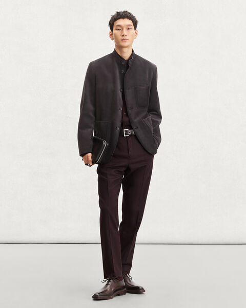 Patina Leather Forestière Jacket, Warm Purple Grey, hi-res