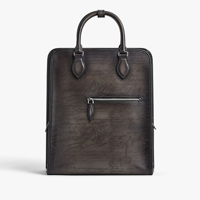 Premier Jour Scritto Leather Backpack, NERO GRIGIO, hi-res 1