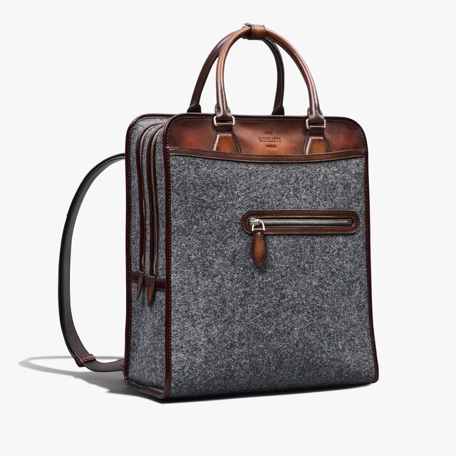 Premier Jour Wool And Leather Backpack, GRIGIO, hi-res 2