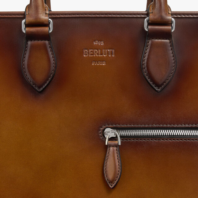 Deux Jours Leather Briefcase, CACAO INTENSO, hi-res 8