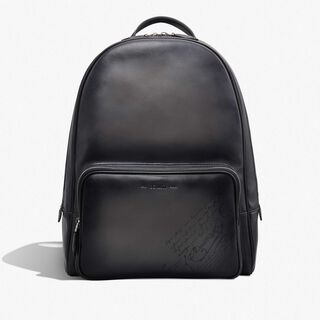 Sac À Dos Time Off En Cuir Scritto Swipe, NERO GRIGIO, hi-res