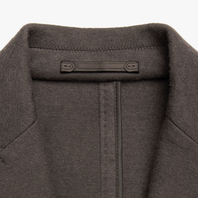 Jersey Wool Jacket, CHOCOLATE BROWN, hi-res 5