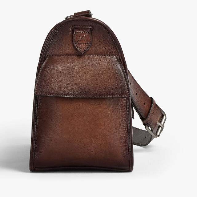 Périple Barrel Bag In Scritto Leather, SOFT BROWN, hi-res 4