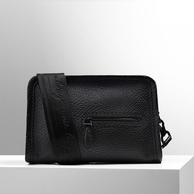 Journalier Xs Leather Messenger, DEEP BLACK, hi-res 7