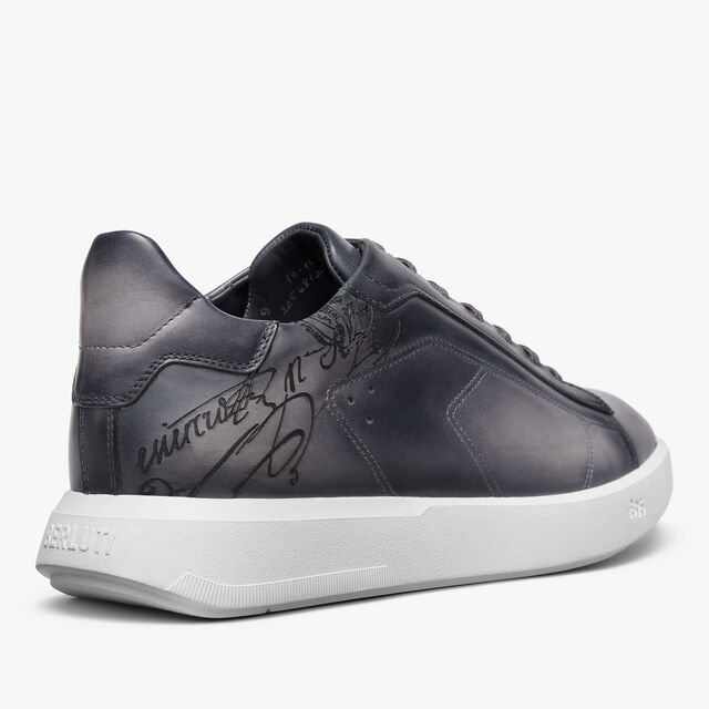 Stellar Scritto Venezia Calf Leather Sneaker, IRON GREY, hi-res 5