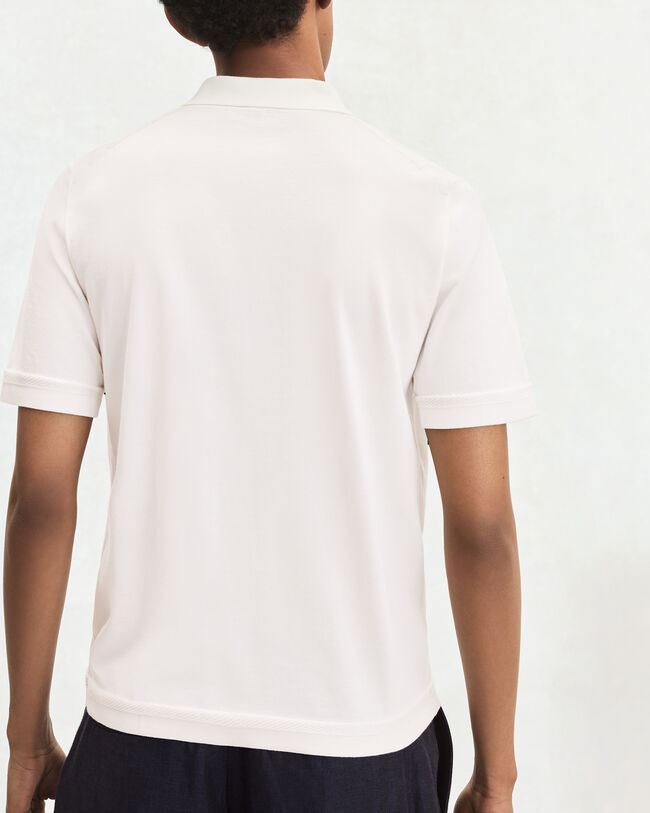 B-Thabor Embroidery Polo, Off White, hi-res