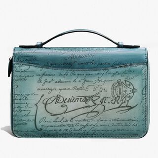 Itauba Wide Gradiant Scritto Leather Long Zipped Wallet