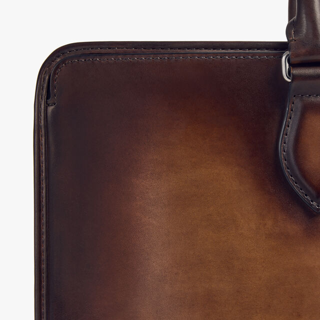 Un Jour Scritto Leather Briefcase, CACAO INTENSO, hi-res 7
