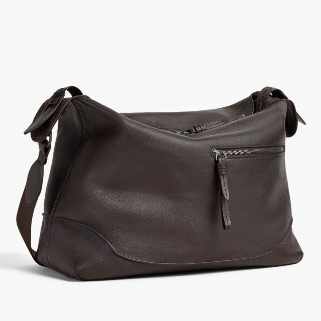 Un Jour Hobo In Leather, DARK BROWN, hi-res 5