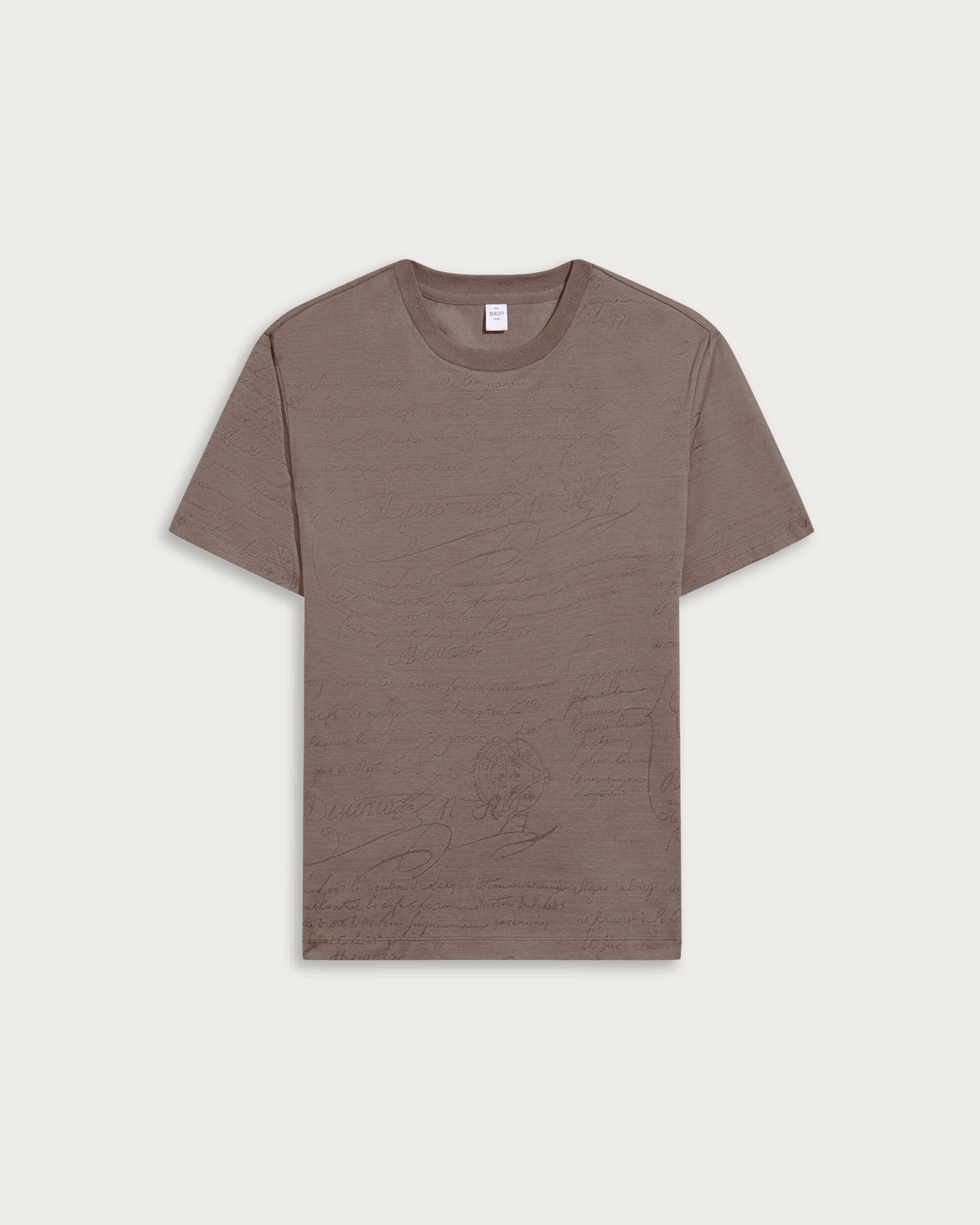 Scritto Piqué T-shirt, Taupe Powder, hi-res