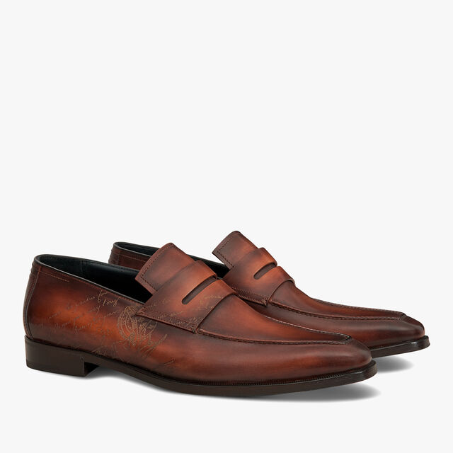 Andy Démesure Scritto Leather Loafer, CACAO INTENSO, hi-res 2