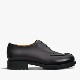 New Oslo Venezia Calf Leather Derby, DARK PELLICOLA, hi-res