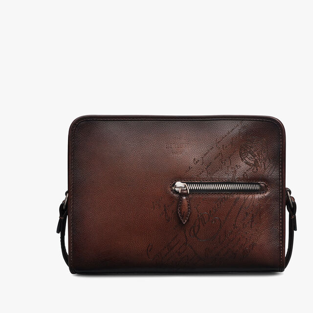Journalier Scritto Leather Messenger, SOFT BROWN, hi-res 1