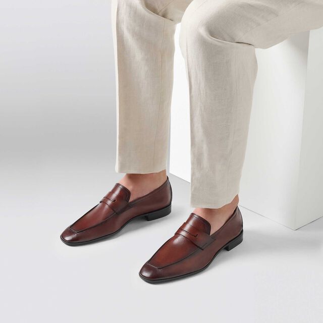 Lorenzo Rimini袋鼠皮乐福鞋, MATTONE, hi-res 7