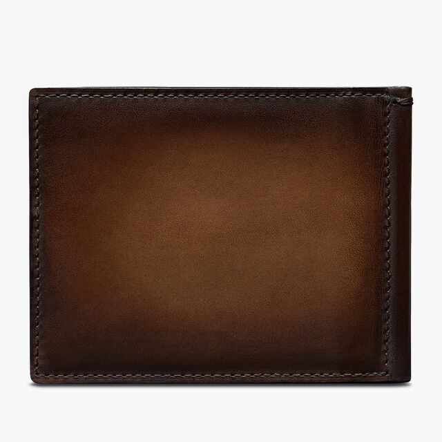 Figure Scritto Leather Compact Wallet, CACAO INTENSO, hi-res 2