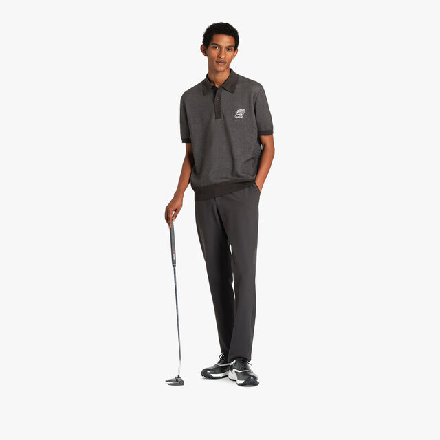 Golf Cotton and Silk Polo, DEEP GREEN, hi-res 6