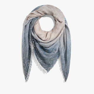 Dégradé Scritto Charcoal Scarf Dégradé Scritto Charcoal Scarf
