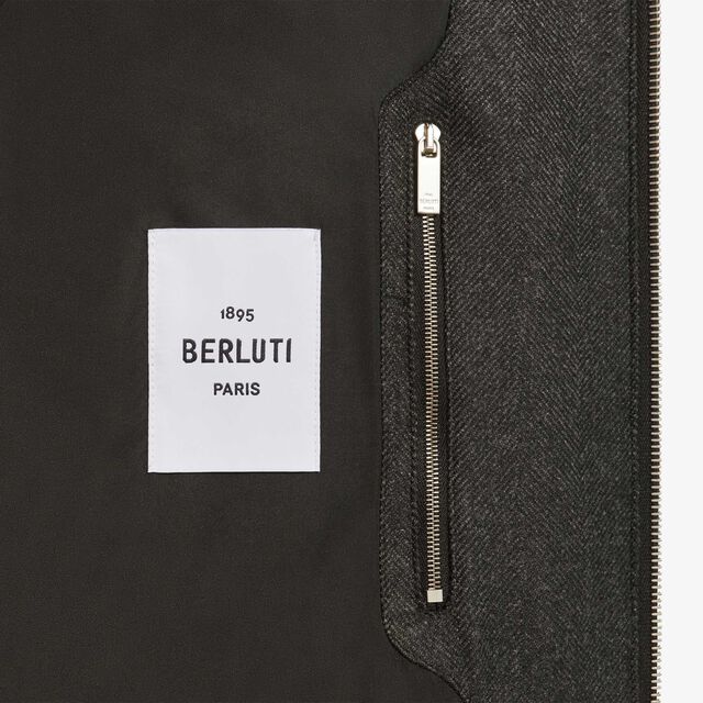 Wool Herringbone Puffer Jacket, MIDNIGHT GREY, hi-res 7