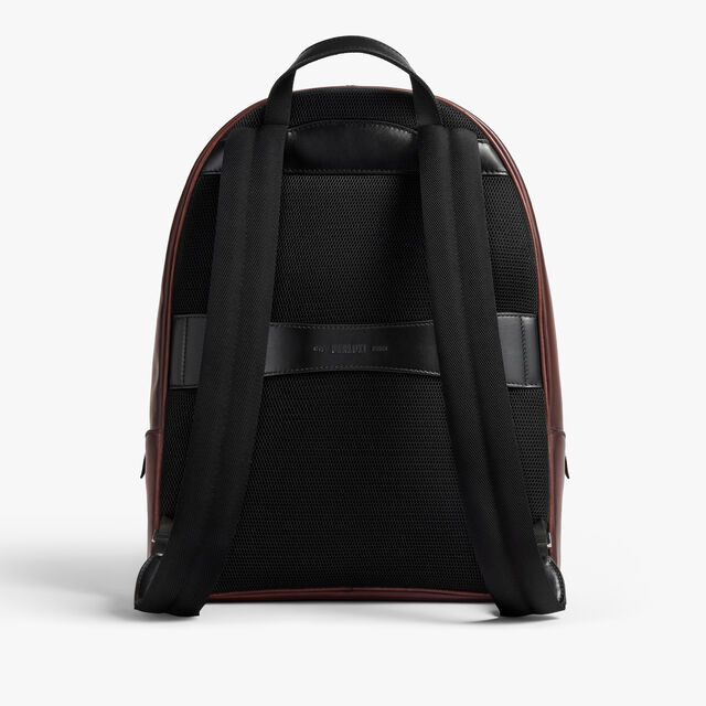 Time Off Scritto Leather Backpack, CACAO INTENSO, hi-res 3