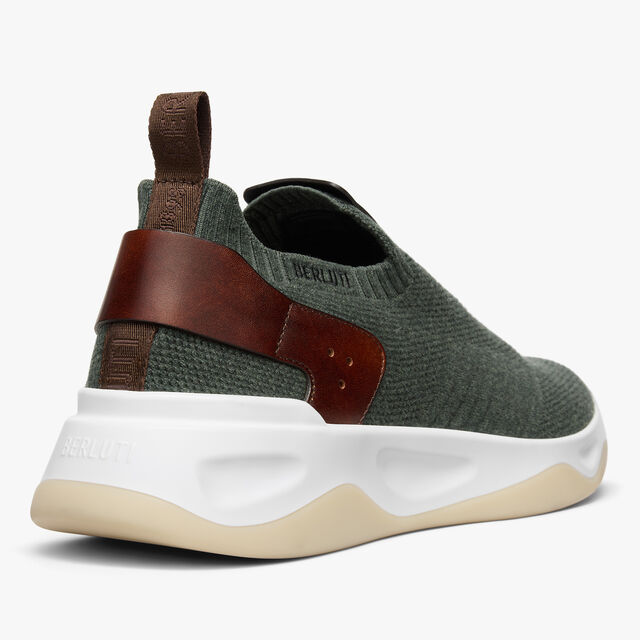Shadow Cashemere And Lagoon Calf Sneaker , GREEN, hi-res 5