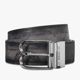 B Volute Scritto leather 35 mm Reversible Belt B Volute Scritto leather 35 mm Reversible Belt