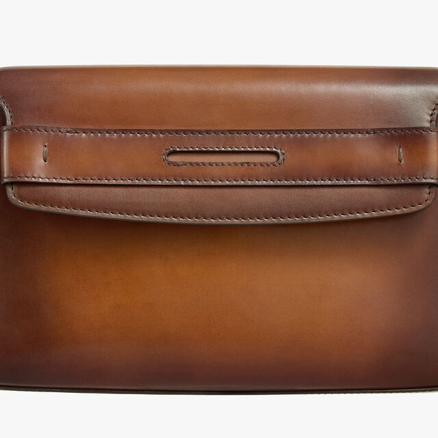 Andy Flap Pouch In Leather, CACAO INTENSO, hi-res 7