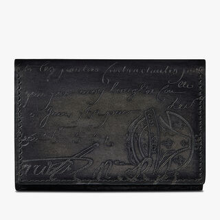 Imbuia Scritto Leather Card Holder Imbuia Scritto Leather Card Holder