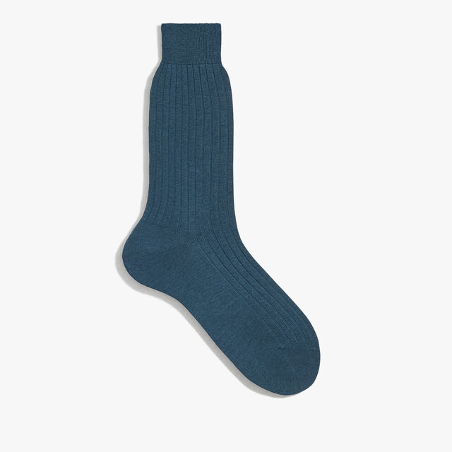 Alessandro Cotton Socks, BLUE CHARCOAL, hi-res 2