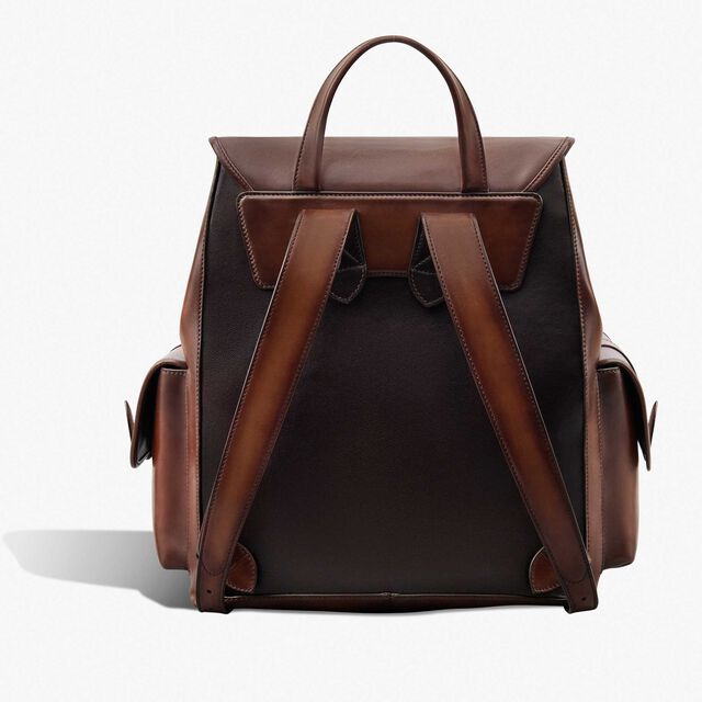 Horizon Scritto Leather Backpack, CACAO INTENSO, hi-res 4