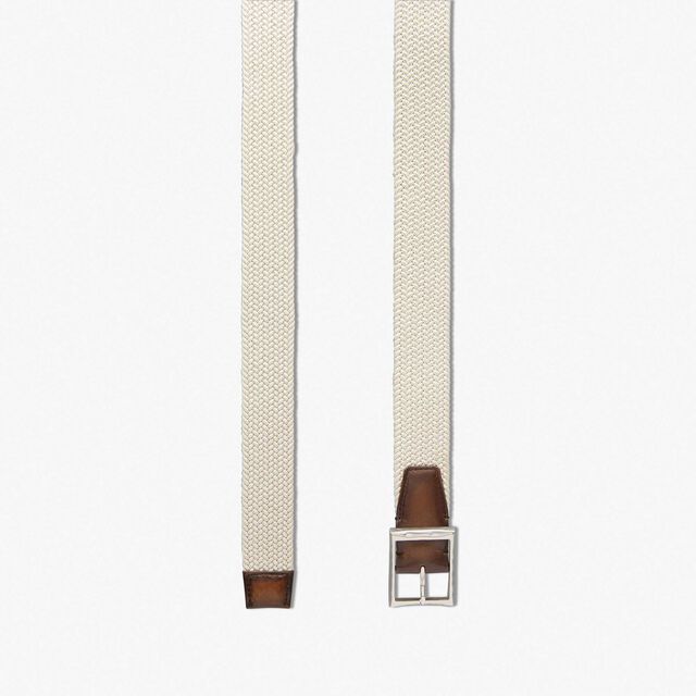 Classic Braided Fabric 35 mm Belt, OFF WHITE, hi-res 2