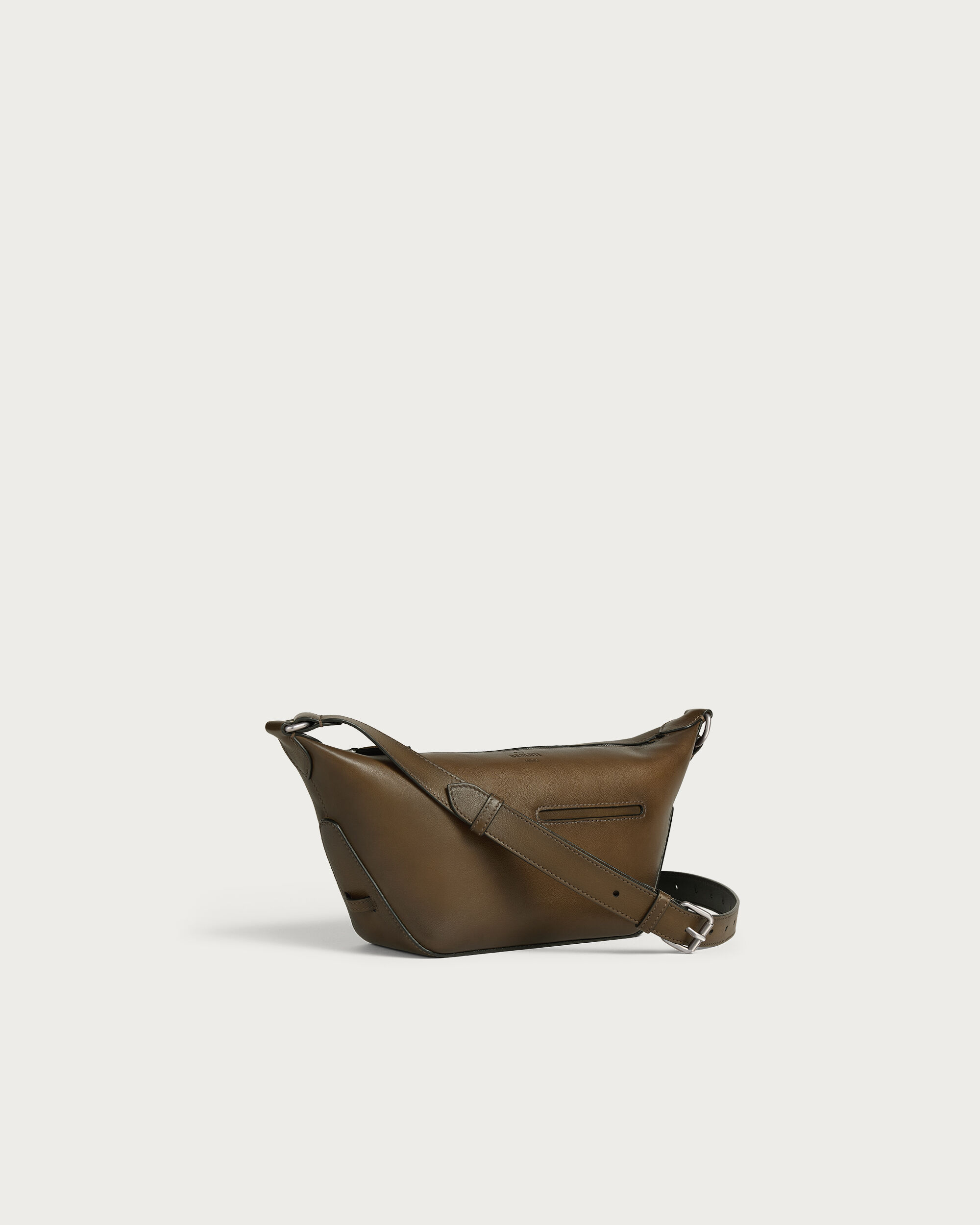 Toujours Soft Zipped Hobo XS Messenger, Dark Kaki, hi-res