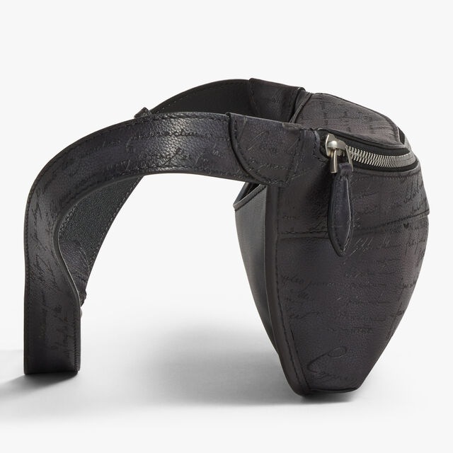 Rider Scritto Leather Belt Bag, NERO GRIGIO, hi-res 5