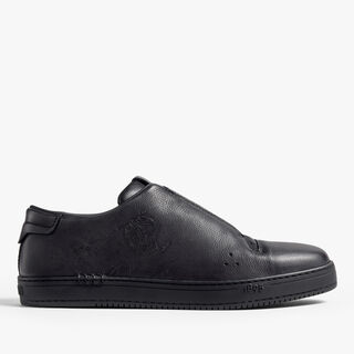 Playtime Scritto Venezia Softy Calf Leather Sneaker Slip-On, NERO GRIGIO, hi-res