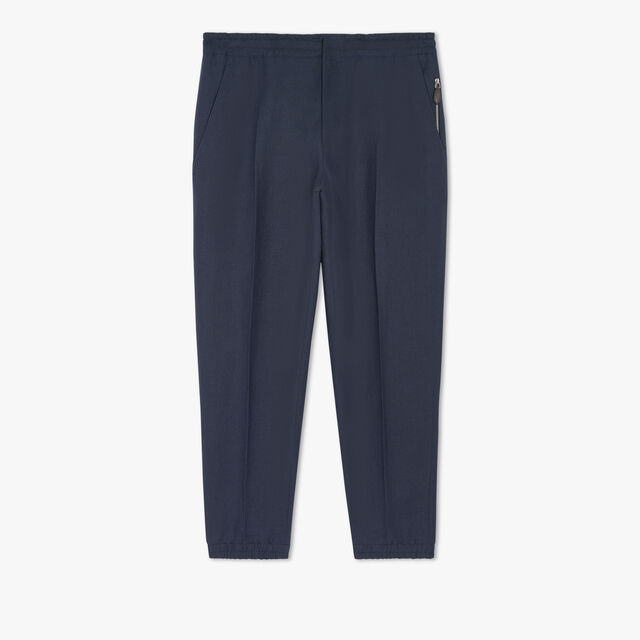 Pantalon de Jogging En Lin, COLD NIGHT BLUE, hi-res 1