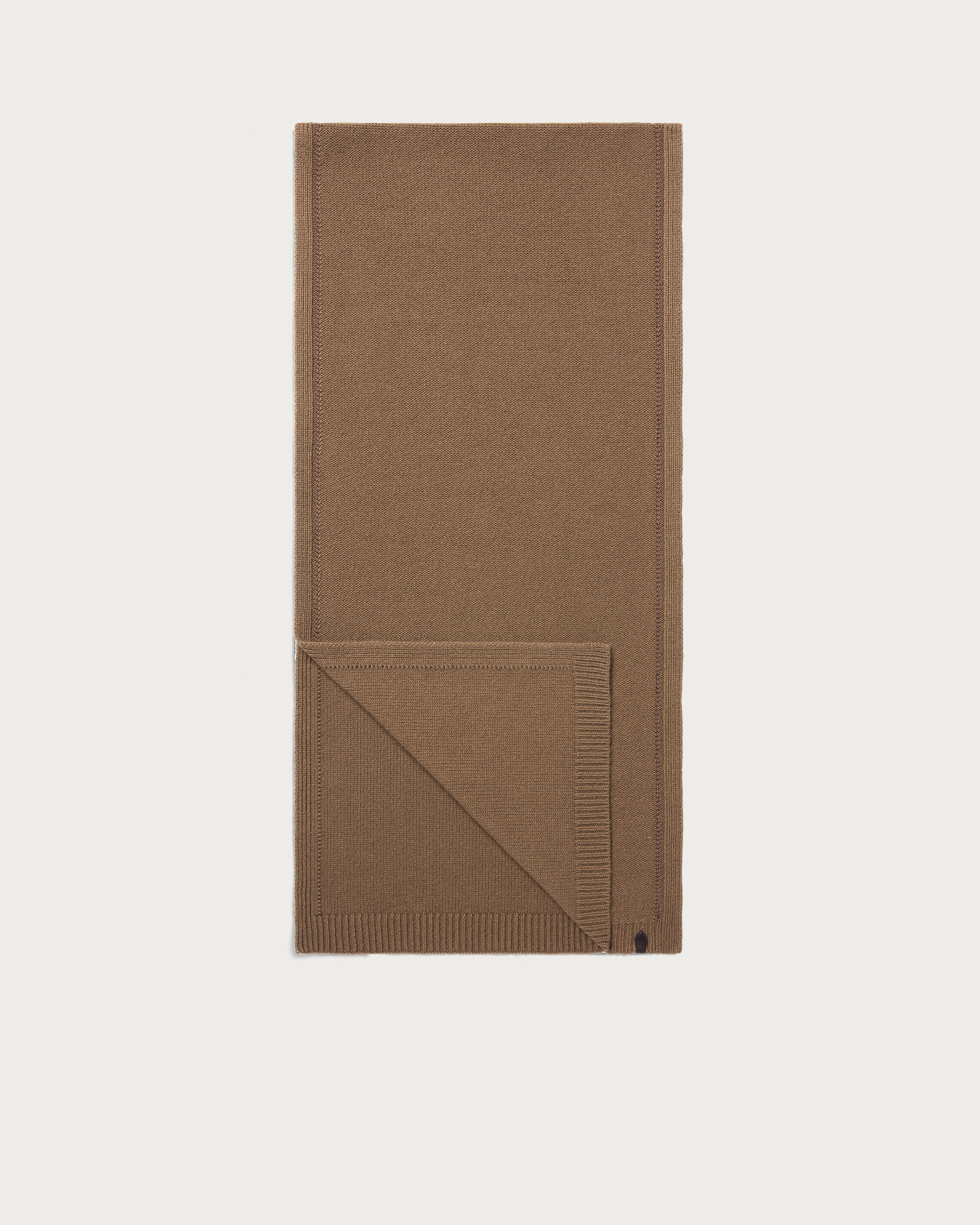 Leather Braiding Scarf, Walnut, hi-res