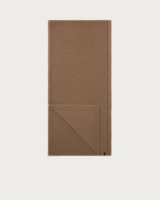 Leather Braiding Scarf, Walnut, hi-res