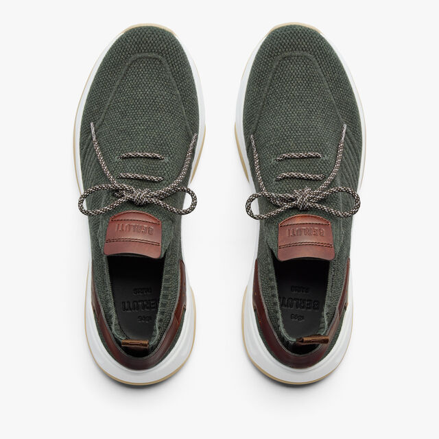 Shadow Cashemere And Lagoon Calf Sneaker , GREEN, hi-res 3
