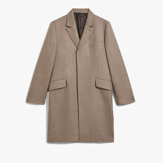 Travel Coat in Cashmere & Silk, LIGHT TAUPE, hi-res