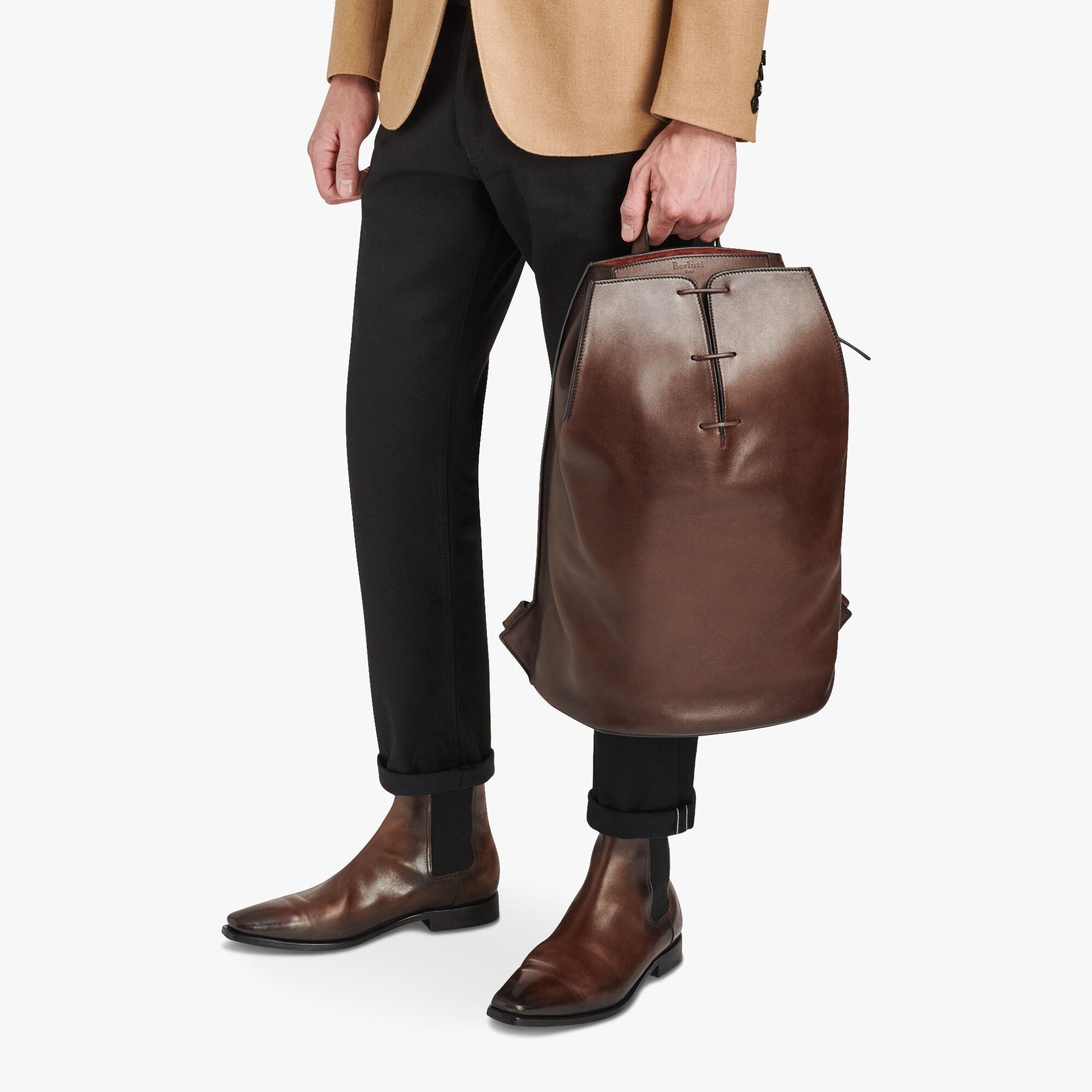 中古】 新品タグ付き定価17 万ベルルッティ berluti Bロゴスウェットxs