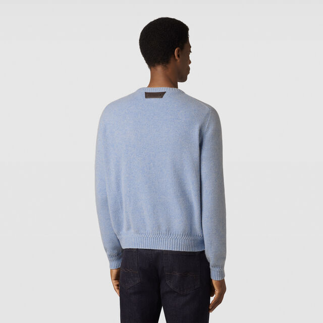 Classic Cashmere Crewneck, FROSTED BLUE, hi-res 3