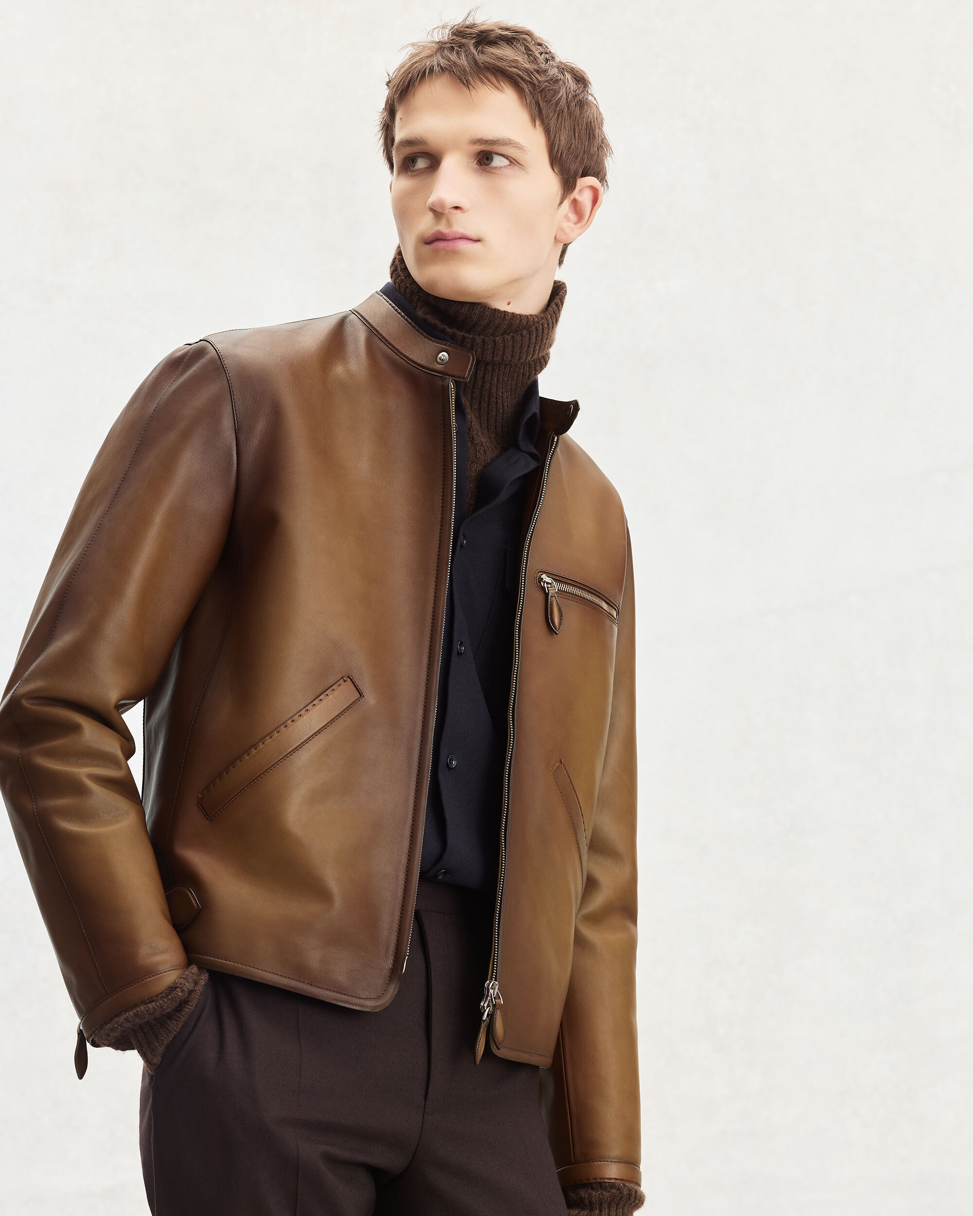 Leather Patina Un Jour Biker, Jungle Brown, hi-res