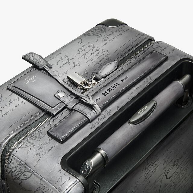 Formula 1005 Scritto Leather Rolling Suitcase, LIGHT ALUMINIO, hi-res 7