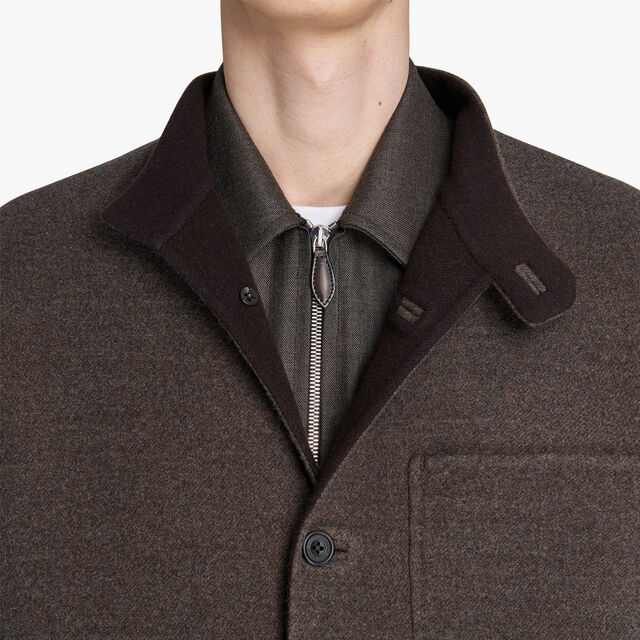 Double Face Wool Field Jacket, NUANCE OF BROWN, hi-res 6