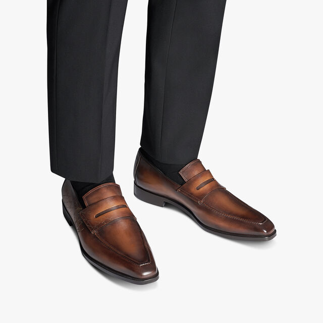 Andy Démesure Neo Scritto Leather Loafer, CACAO INTENSO, hi-res 7