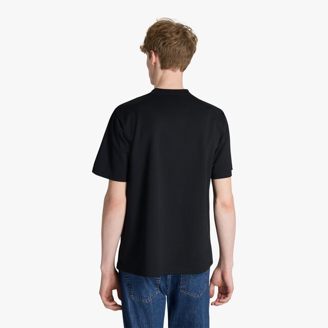Embroidered Scritto T-Shirt, NOIR, hi-res 3