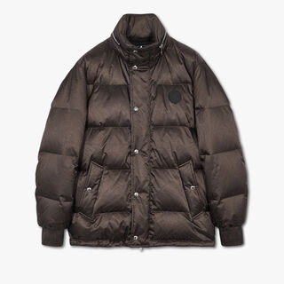 Scritto图纹羽绒夹克, BROWN TAUPE, hi-res