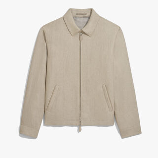 Linen Blouson, NATURAL BEIGE, hi-res