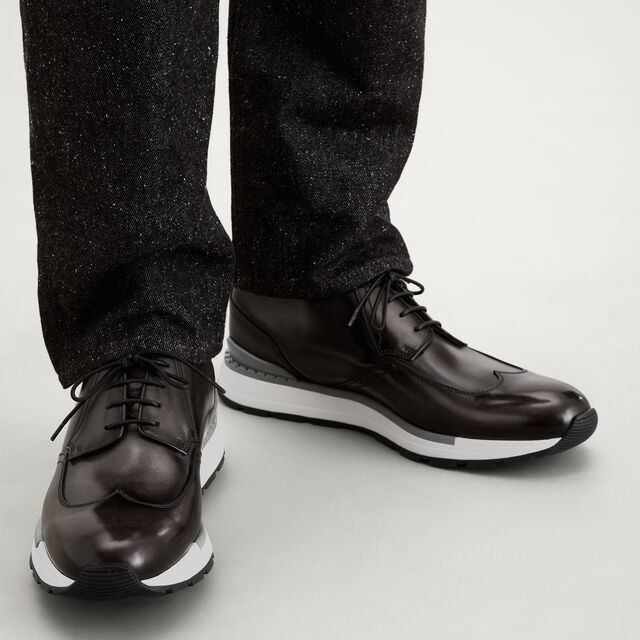 Fast Track Leather Sneaker, NERO GRIGIO, hi-res 2