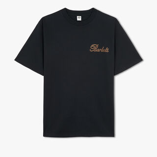 SMALL EMBROIDERED LOGO T-SHIRT, NOIR, hi-res