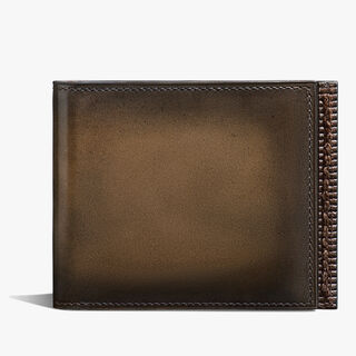 Makore Leather Compact Wallet, NERO LEGNO, hi-res